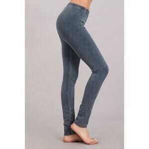 Chatoyant Mineral Wash Legging Blue Gray Small